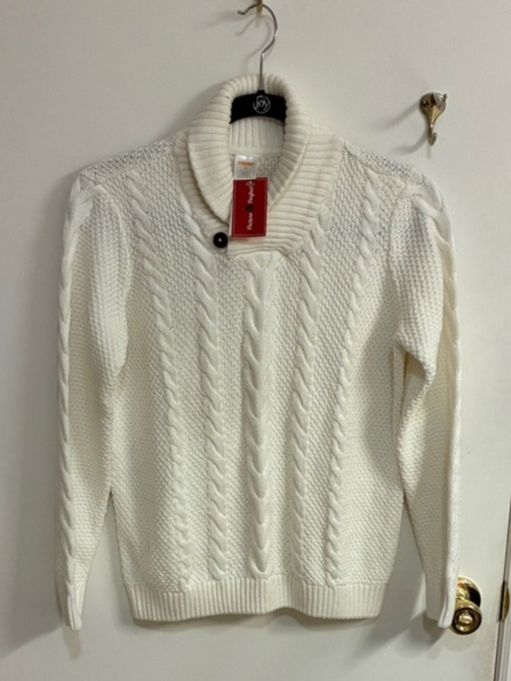 Gymboree Boys Cream Cable Knit Turtleneck Sweater Sz 10